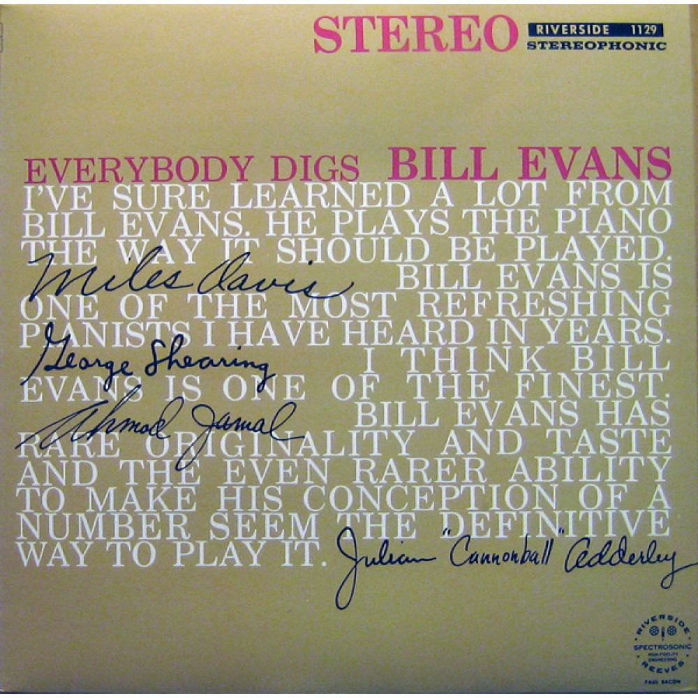 Вінілова платівка Evans, Bill - Everybody Digs Bill Evans, 3503