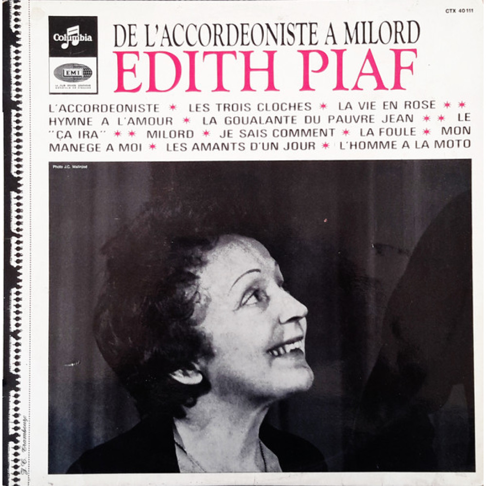 Вінілова платівка Piaf, Edith - De L'accordeoniste a Milord, 5762