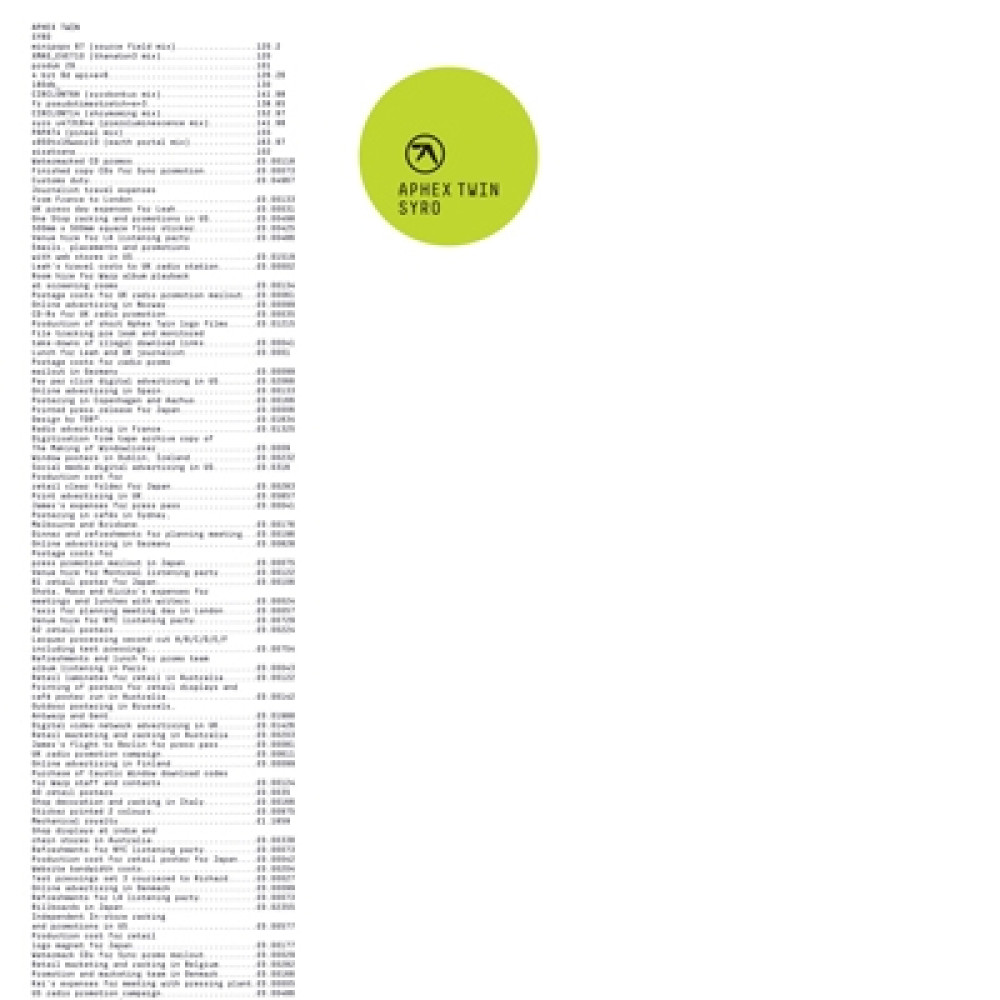 Вінілова платівка Aphex Twin - Syro, 0801061024710